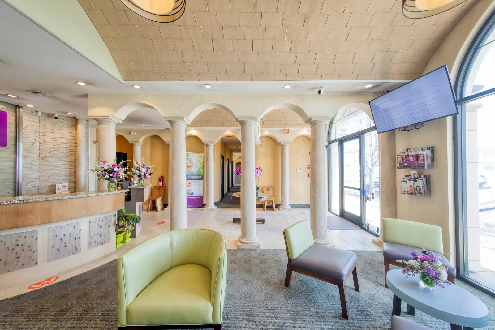 Medical spa serving Redwood City, California — the Reviv Med Spa reception in Millbrae